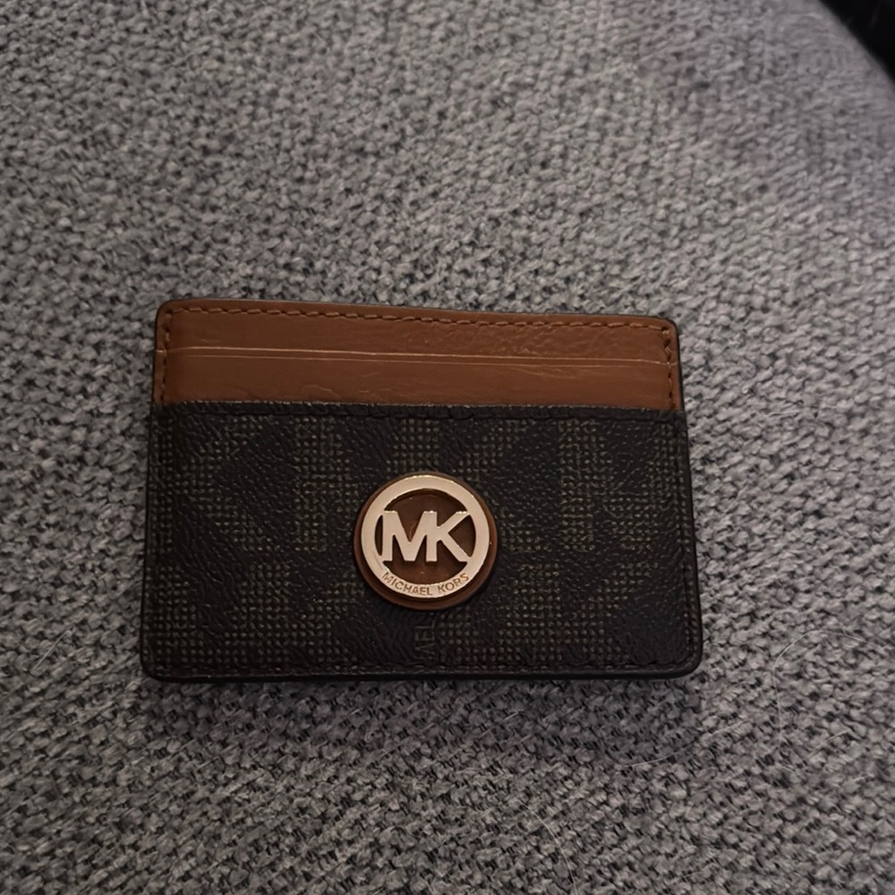 Michael Kors Black and Brown Card Holder